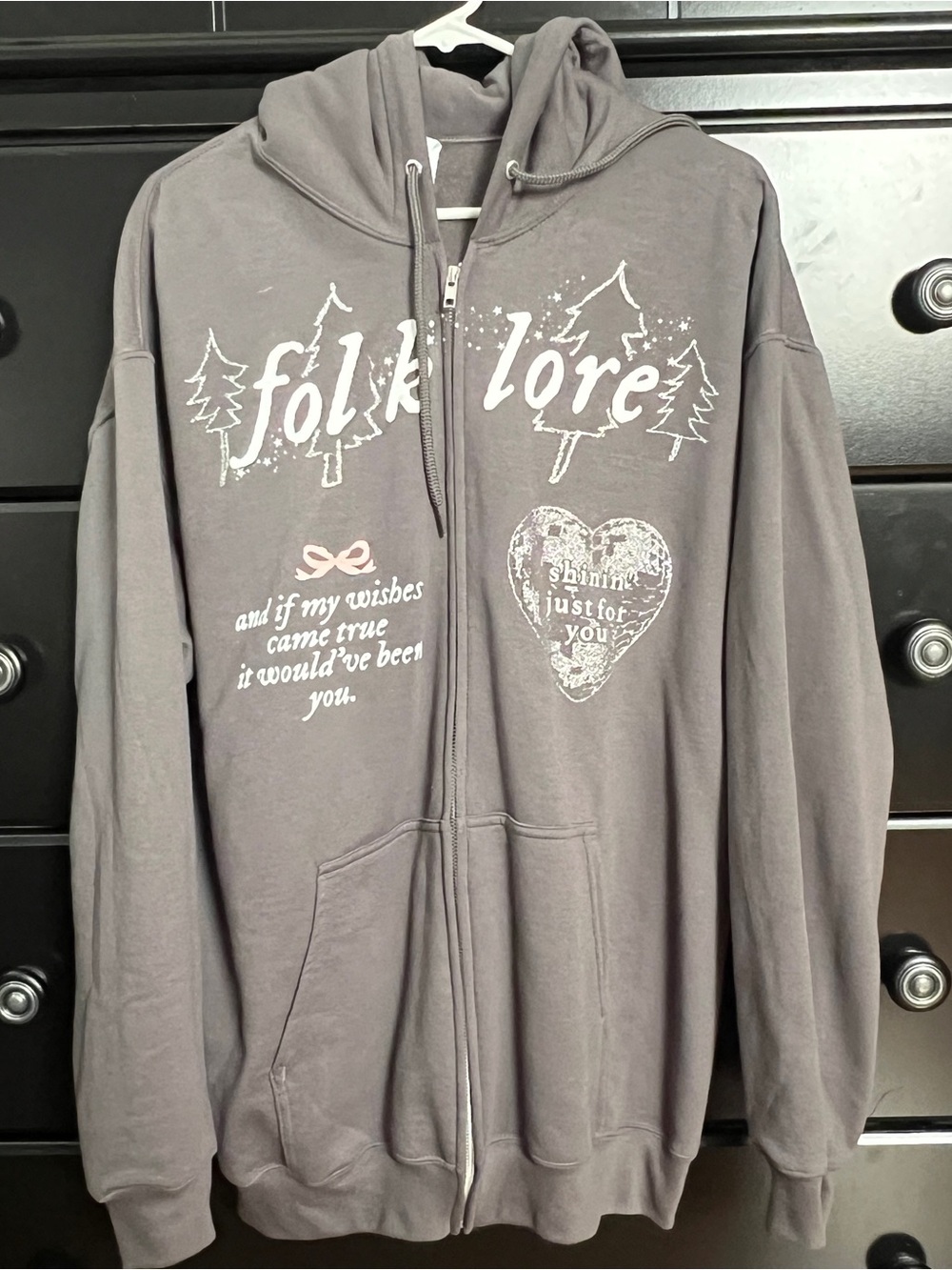 Fanmade Taylor Swift folklore zip up sweatshirt